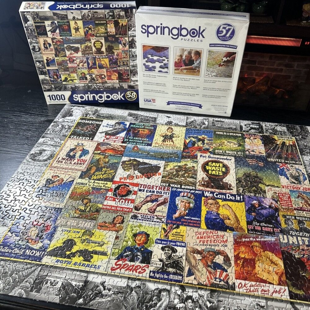 Springbok Making History (War Posters) 1000 Piece Jigsaw Puzzle 2021 Complete